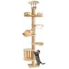 Floor To Ceiling Cat Tree, 6 Tier Adjustable Cat Tower with 7 Sisal Posts for Indoor Cats