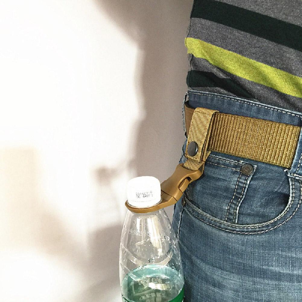 Outdoor Travel Multifunctional Water Bottle Ring Buckle Strap Sport Bag Waist Belt Accessory