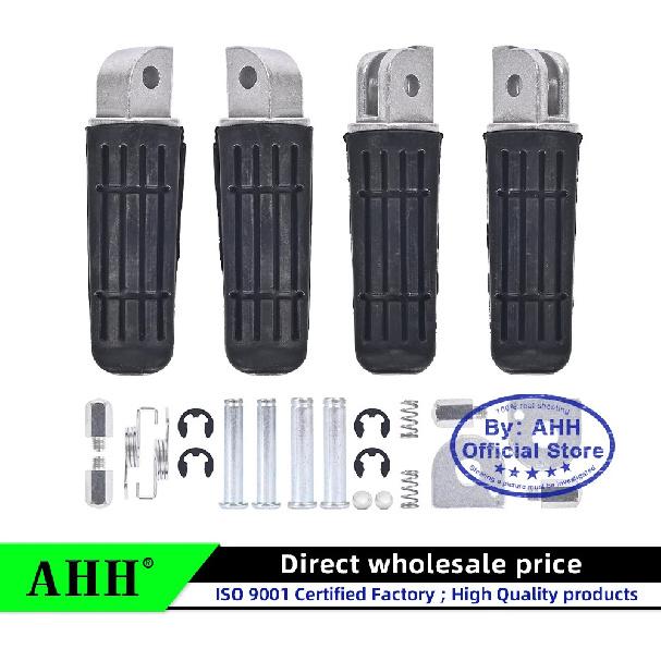 CVK 1Pair Aluminum Alloy Anti-Skid Black CNC Folding Foot Pegs Pedal Rest Front and Rear Footpegs Footrest For YAMAHA FZ6N