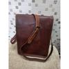 Leather Messenger Bag, Goat Leather Shoulder Bag, Crossbody Purse for Women