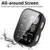 Vidrio+Funda para Amazfit Bip 6 Protector de Pantalla de Vidrio Templado y Parachoques Protector de PC Duro para Accesorios Amazfit Bip6