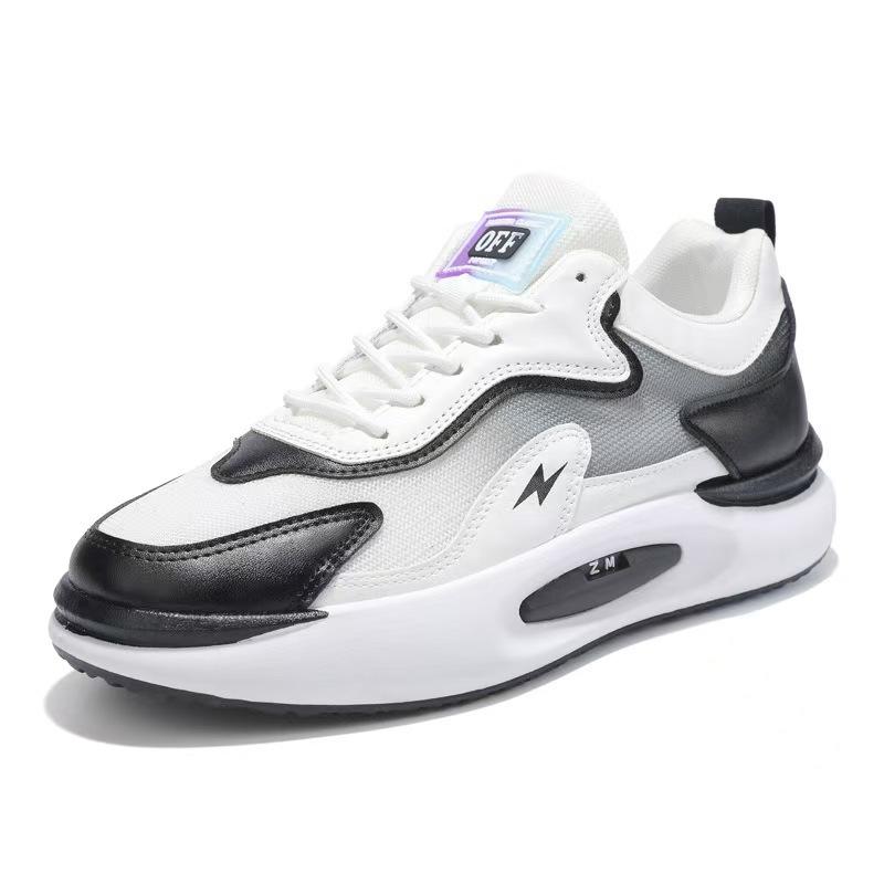 Men's Shoes Spring and Autumn Daddy Shoes Korean Style Thick Sole Breathable Flying Woven Running Shoes Casual Shoes Sports Shoes