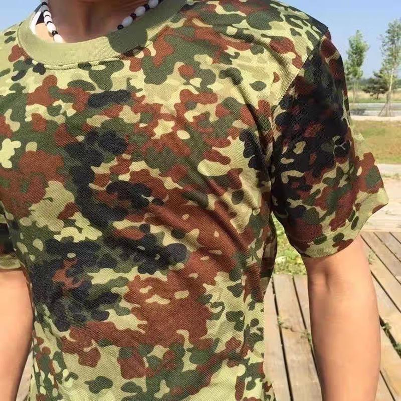 Мужская камуфляжная хлопковая футболка с коротким рукавом