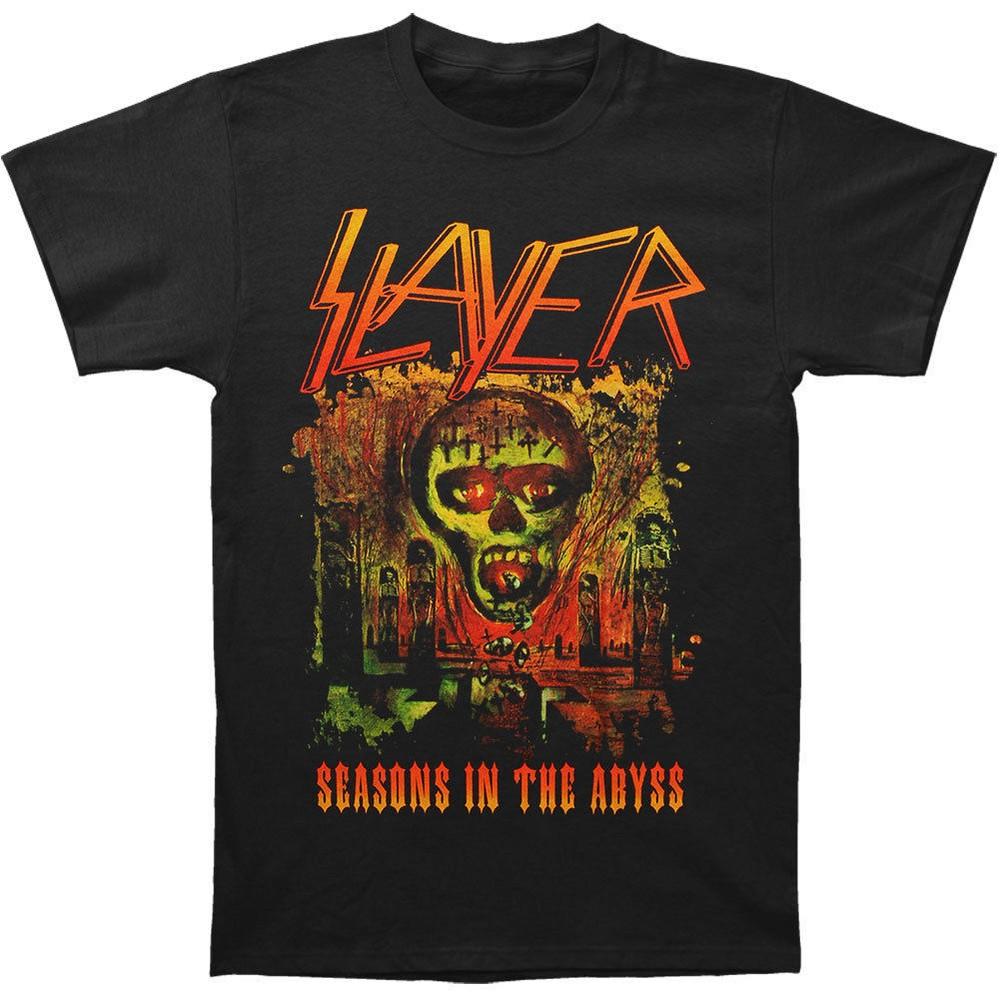 Slayer Seasons In The Abyss T-shirt Black Cotton All Sizes S-5XL TA5692 Unisex T-Shirt S