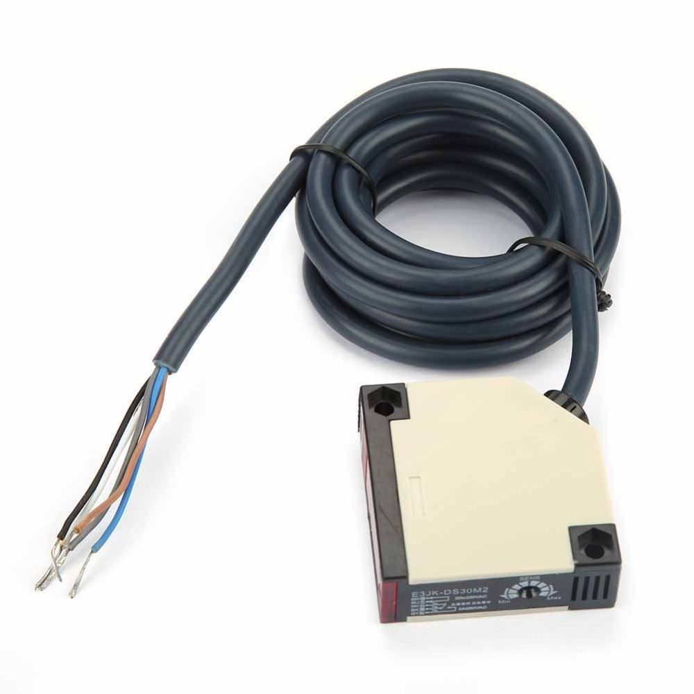 E3JK-DS30M2 Photoelectric Sensor Switch Normal Close 90-250V Specular Reflection Sensor High Speed Response 2m Line