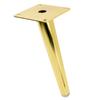 Furniture Leg, Oblique Gold Pin, Height 18 Cm