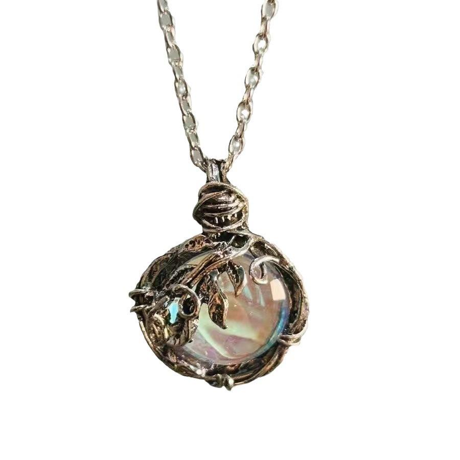 Halskette Bronze Alt Retro Nische Designgefühl Personalisierte Schlüsselbeinkette