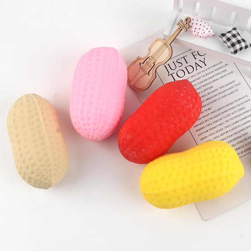 Soft Peanut Squishy Slow Rising Stress Relief Toy Sensory Fidget Stress Ball Flour Filled Vaseline No Rebound Anxiety Pinch Toy