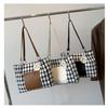 Checkered Women's Casual Simple Large Capacity Tote Bag