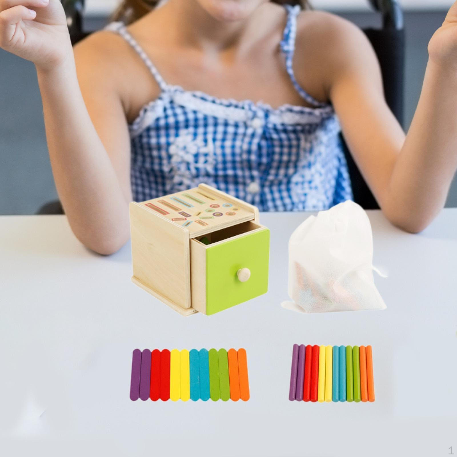 

Детская коробка для сортировки цветов, развивающая детская игрушка, деревянная, Монтессори A