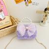 Chain Fashionable Pvc Bag For Children With Adorable Bowknot And Breathable Lining