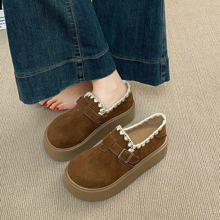 New Canvas Women's Flat Bottom Not Tired Feet Thick Bottom Heightening Non-slip Cushioning Casual Sports Shoes