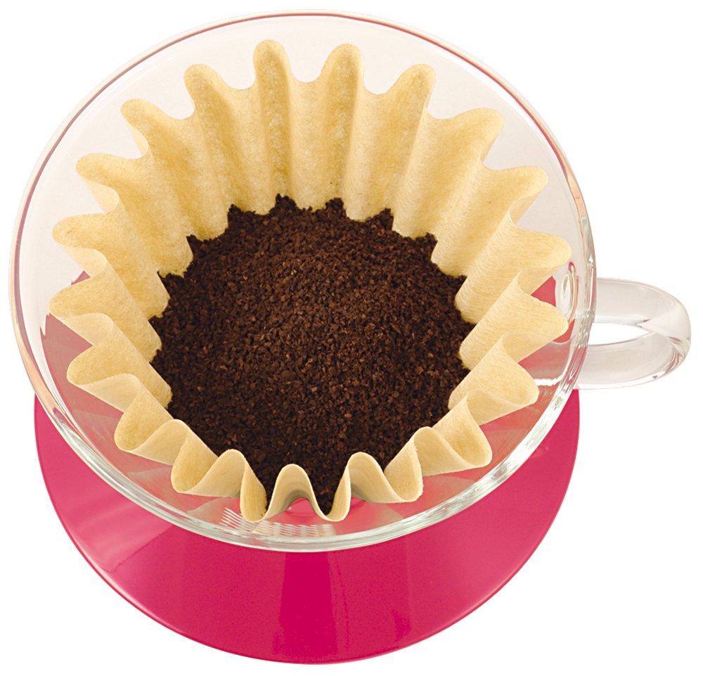 Kalita Coffee Wave Series Glass Dripper 185 Cherry Pink [For 2-4 people] #05071