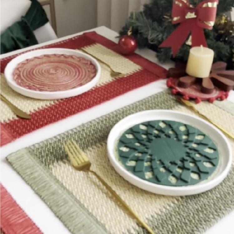 Decorative And Functional Paper Rope Woven Striped Coaster With Heat Insulation For Enhancing Dining Experiences