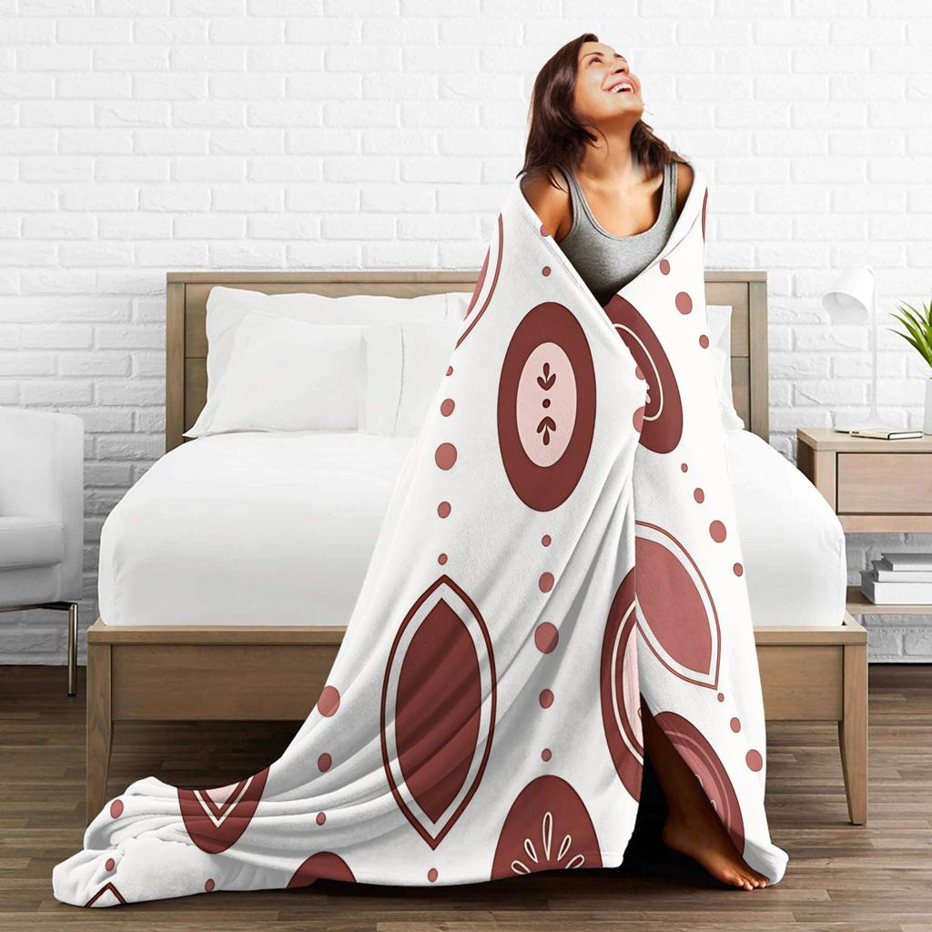 Bohemian  pattern Super Warm Blanket  Kids Adult Plush Throw Blanket Graphic Outdoor Flannel Bedspread Sofa Bed Cover