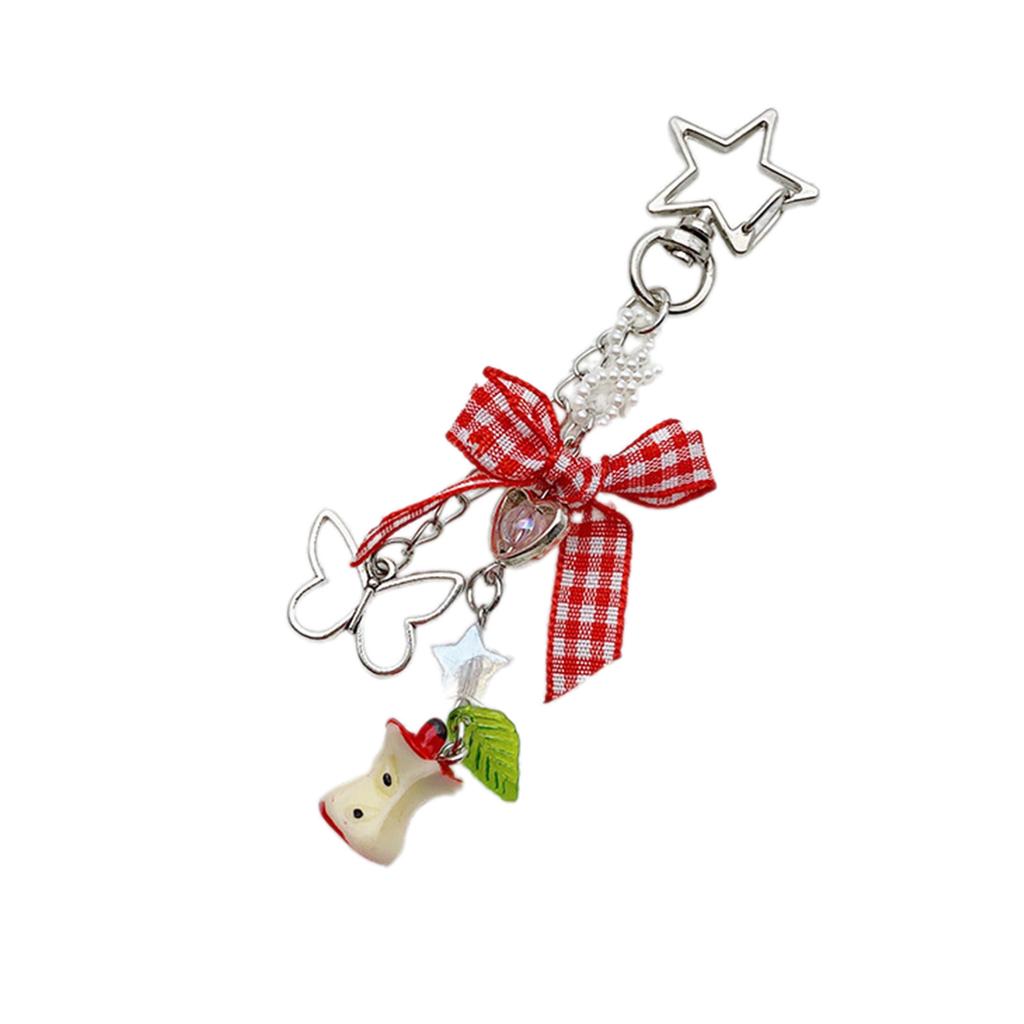 Cute Phone Charm Stylish Keyrings Pendant Beautiful Bowknot Keychain Bag Hanger for Collectors and Keychain Enthusiasts
