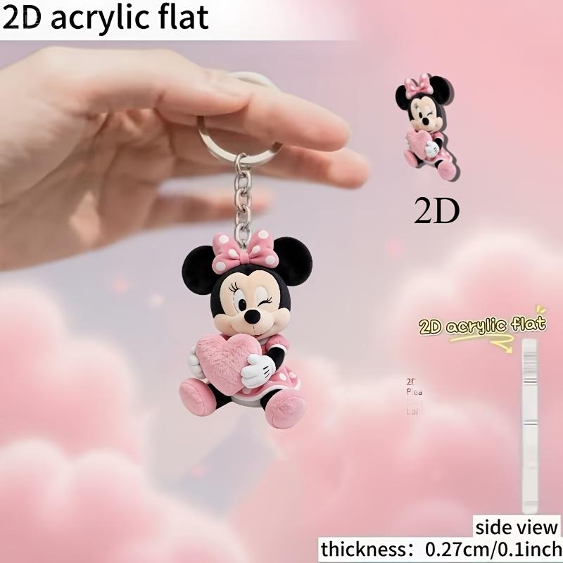 Disney Minnie Acrylic Keychain, Cute Design Backpack Accessories Valentine's Day Thanksgiving Birthday Party Daily Use Handbag