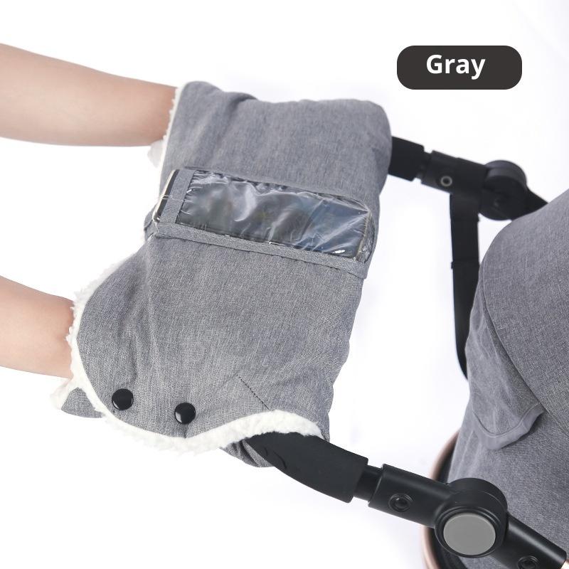 1Pcs Stroller Accessories Warm Baby Stroller Gloves Thick Pram Hand Muff Baby Carriage Pushchair Fleece Hand Cover Cart Gloves