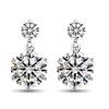 Twin Flower Earrings for Women Short Earrings Zircon Earrings Jewelry Anti-allergic