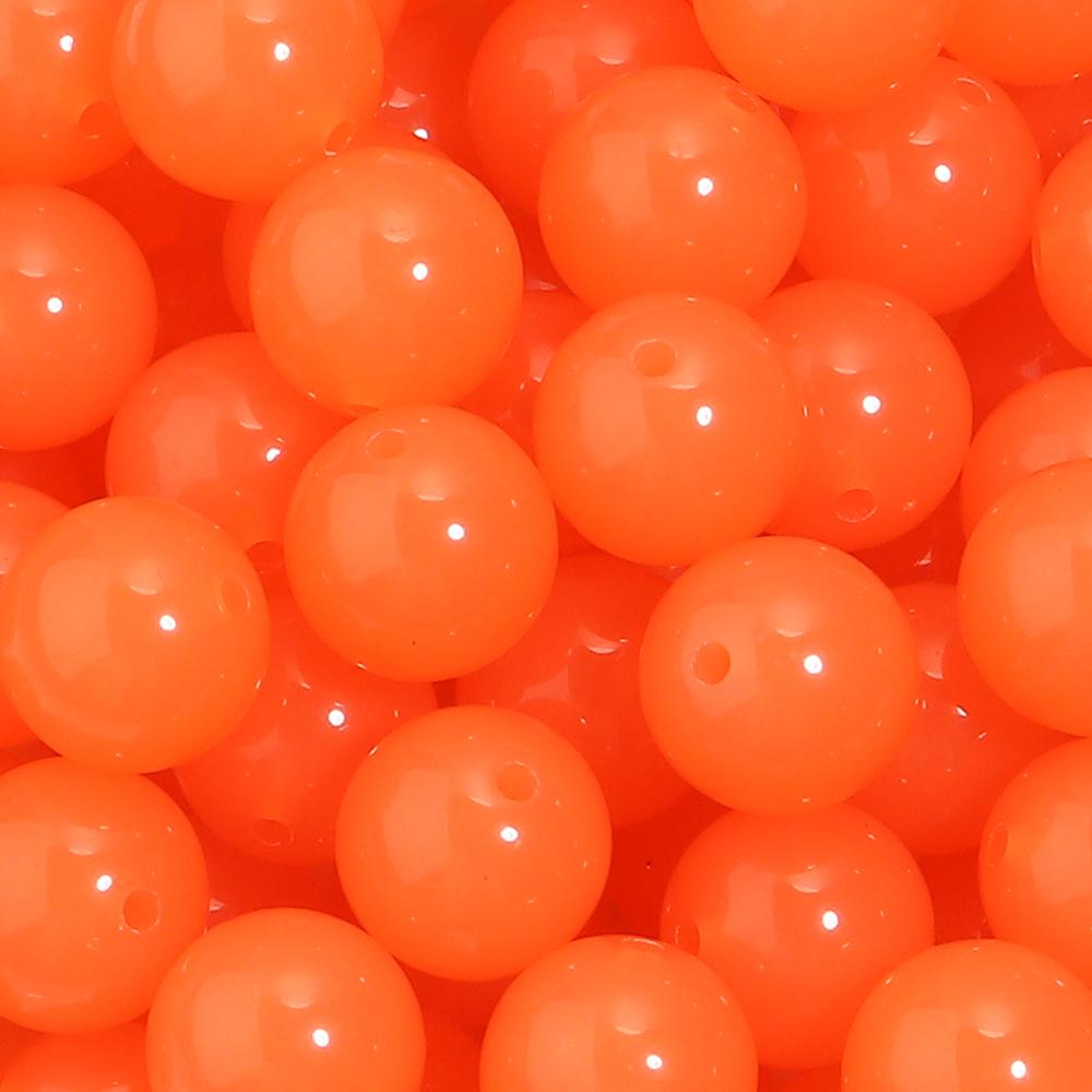 20pcs/lot 16mm Colorful Round Acrylic Beads Jelly Beads Loose Spacer Beads For Jewelry Making DIY Bracelets Necklace Accessories