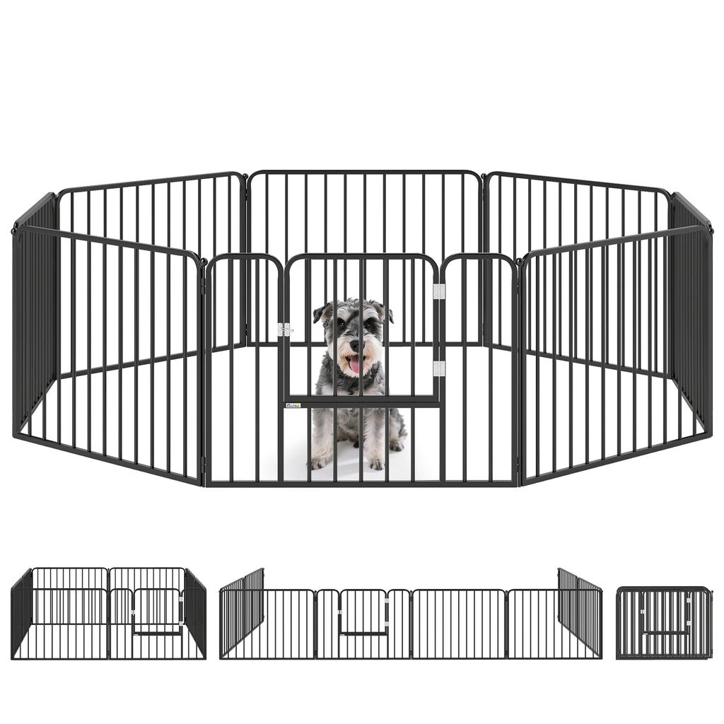 60cm 8 Panels Heavy Duty Dog Pen, Pet Playpen for Indoors, Outdoors, Small Dogs