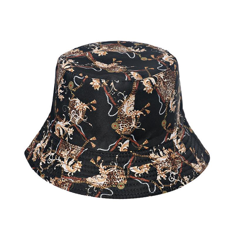 Unisex Flower Smiley Face Print Fisherman Cap Sun Hat New Summer Style