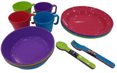 Captain Stag Tableware Set of 4 and Holiday Joy [Set Plates, Bowls, Mugs, Forks, spoons/Antibacterial/Case Included] UZ-13070