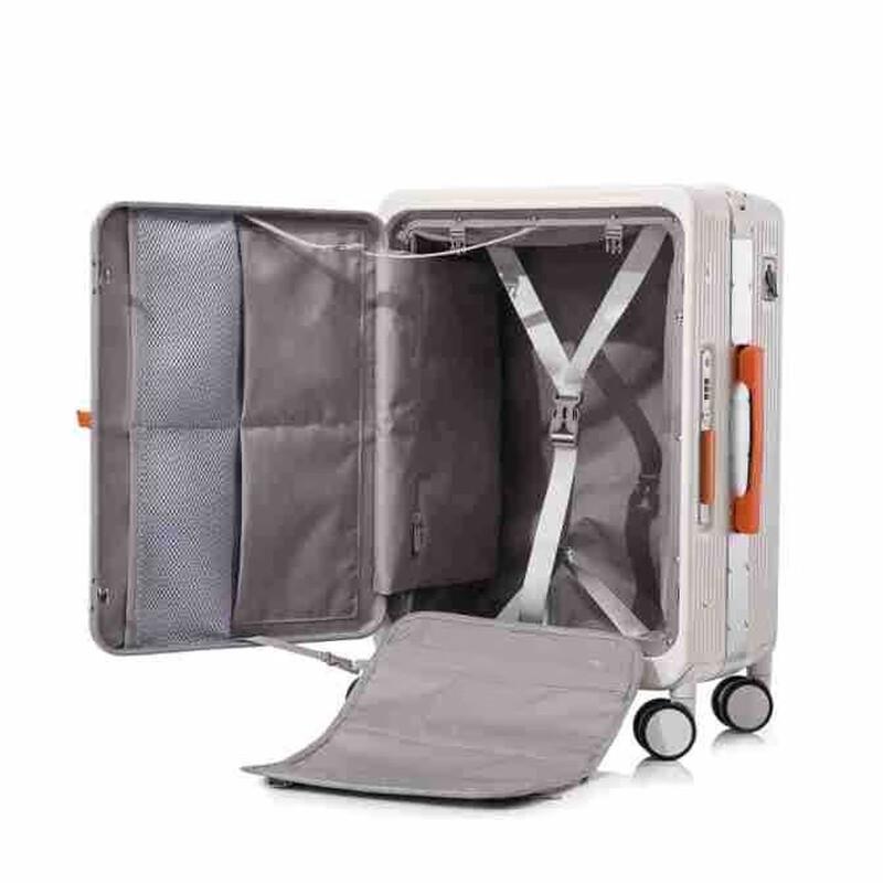 Xiao Yan Front-Opening Aluminum Frame Business Spinner Luggage