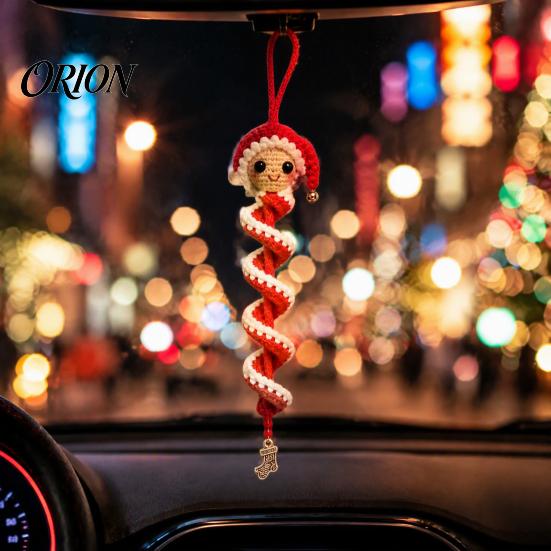 Festive Yarn Crafts Crochet Doll Spiral Ornament DIY Kit, Holiday Craft Set with Winter Hobby Kit Soft Yarn, Beads, Christmas Tree Hanging for Window