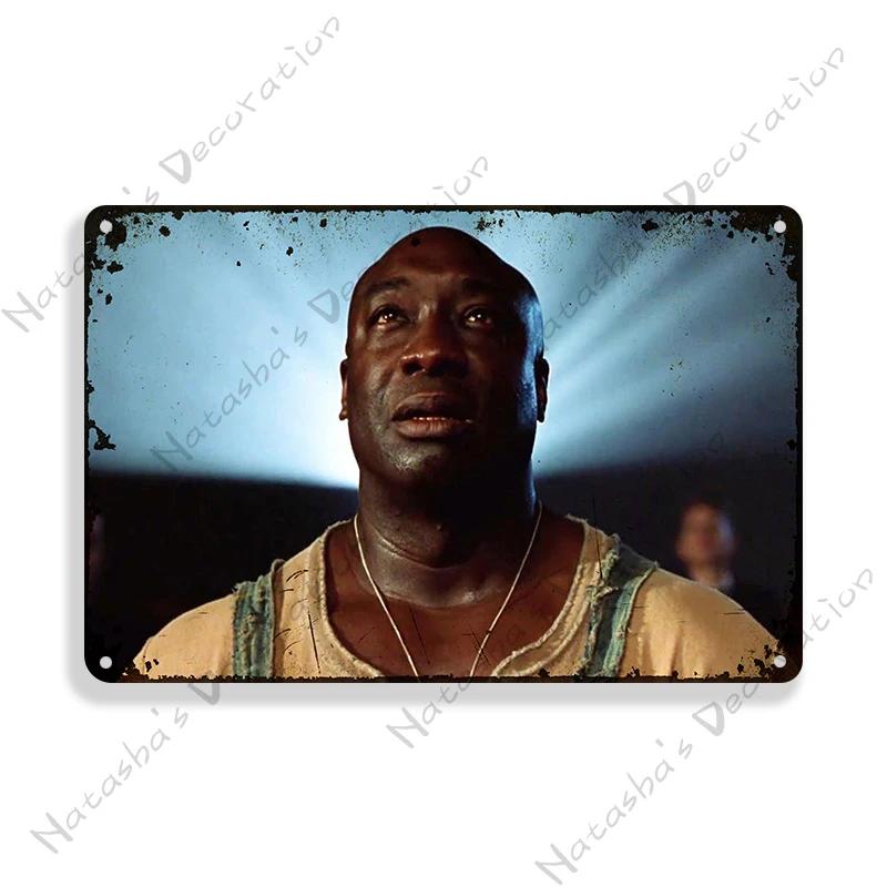 Movie Vintage Poster The Green Mile Metal Sign Retro Metal Poster Wall Decorative Sign Home Club Garage Club Bar Metal Plaque