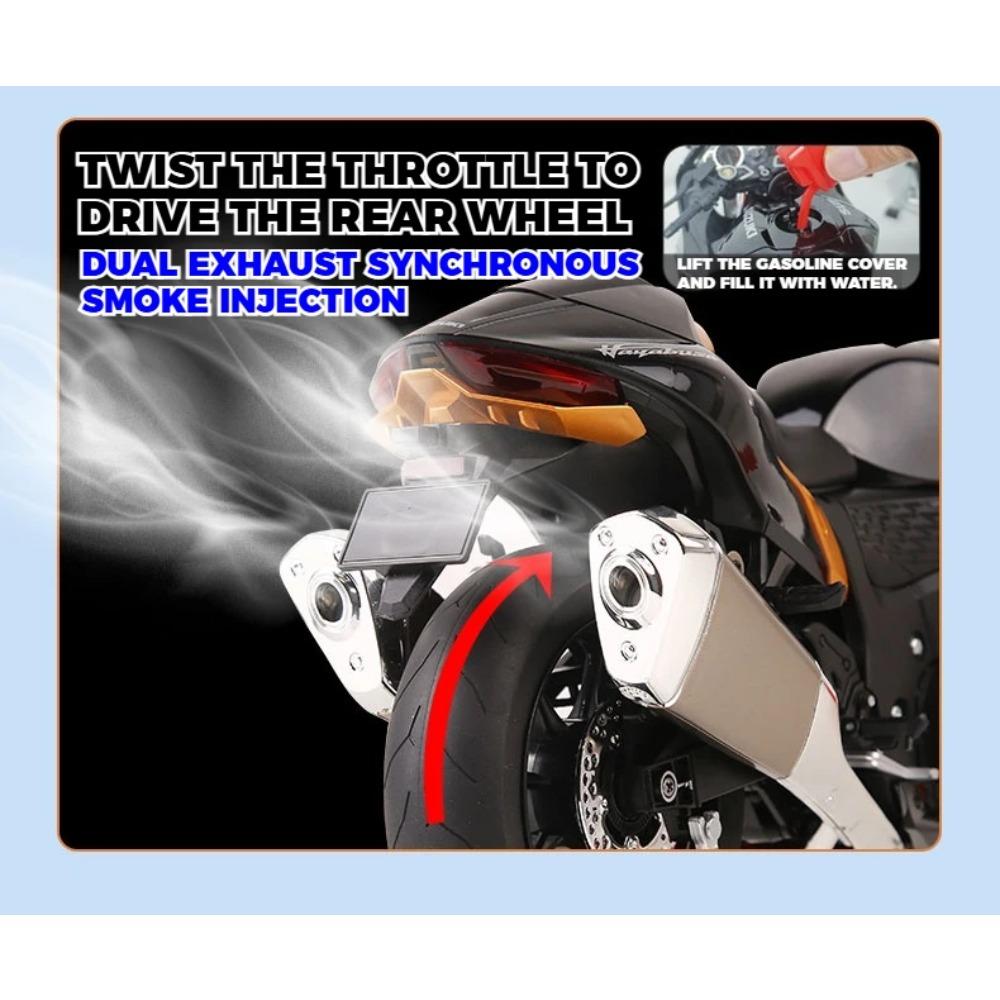 Spray 1/6 SUZUKI HAYABUSA GSX-1300R Alloy Diecast Motorcycle Model Collection Hobby High Simulation Home Decoration Ornament Boy
