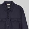 Boss 30  Off Manteco Wool Blend Relaxed Fit Overshirt Dark Blue 50527940404 
