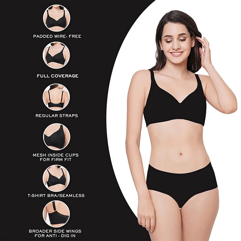 Wacoal WomenS Basic Mold Padded NonWired Full Cup Everyday Wear Seamless TShirt Bra (B7 )