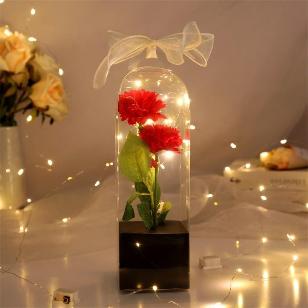 

Popular Simulation Artificial Flower with Box Exquisite Fake Flower Gift Carnation Rose Bouquet Mother s Day