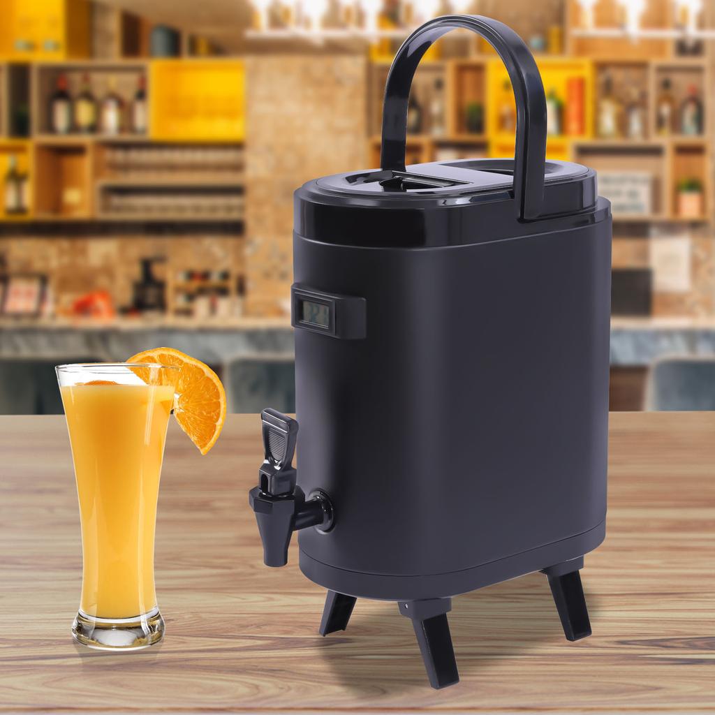 Insulated Beverage Dispenser 8L Stainless Steel Thermal Container Hot Cold Drink Dispenser for Coffee Tea