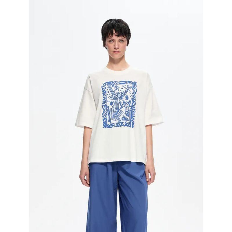 Western Style New Fashion Casual Loose round Neck Print Short sleeve T-shirt Top Printed T-shirt Top