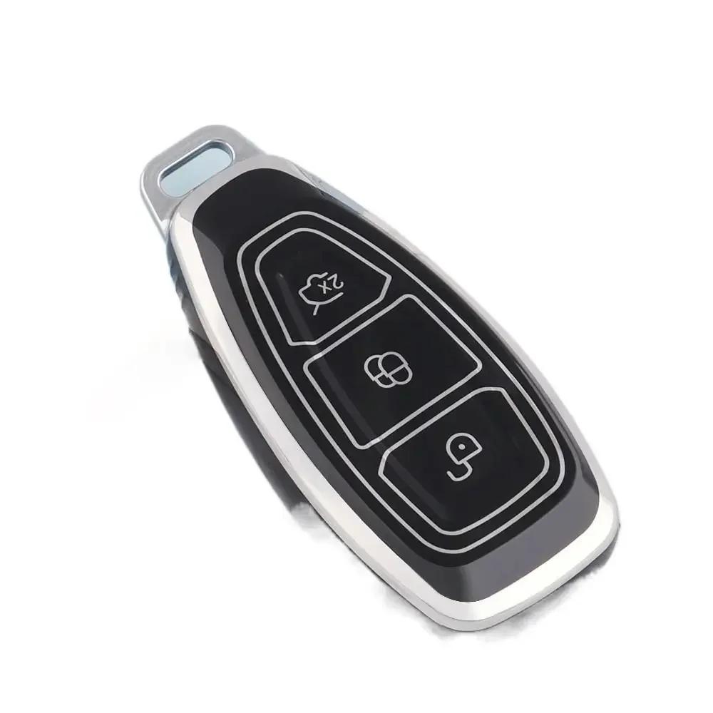New Fashion Soft TPU Key Fob Cover Full Protection Remote Key Case For Ford/Fiesta/Focus 3 4/Mondeo/Kuga Protector Fob Accessory