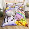 Cowgirl Horse Duvet Cover Set King Romantic Butterfly Bedding Set Farm Animal Comforter Cover Western Tribal Boho Quilt Cover