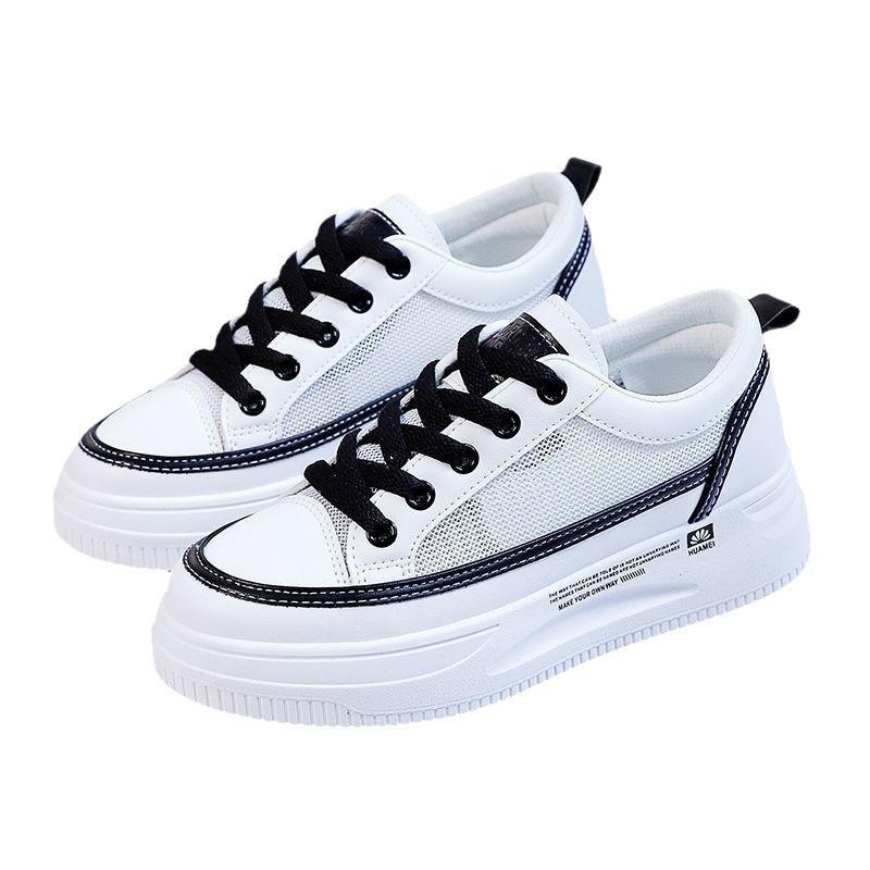 Weiße Schuhe Damen Sommer Neue Damenschuhe Dicke Unterseite Vielseitige Mesh Atmungsaktive Casual Sneaker Dünne Nischen Sneakers