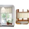 Short Curtain With Colorful Tassels For Home Decors Semi Sheer Window Drape Valance Panel Easy Installation Rod Pocket