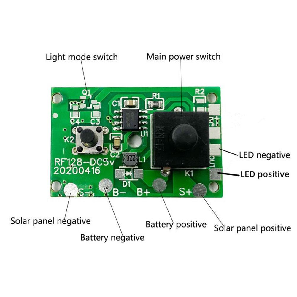 1pc 1.2V Solar Light String Circuit Board With Switch Controller For Solar Lights Outdoor Lighting Accessories