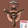 Cartoon Car Air Freshener with Propeller Fan, Magnetic Vent Clip Aromatherapy Diffuser with 2 Free Scents