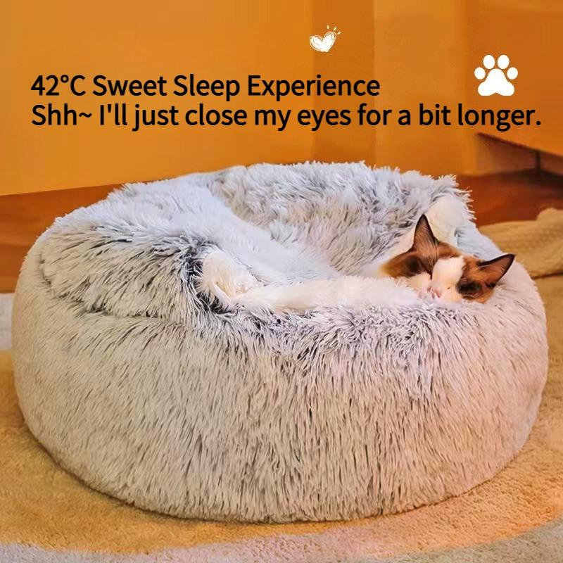 1 Stück Katzennest Winter warm kaltes Nest kleiner Hund Hundeschale Winter halbgeschlossen Herbstmatte warme Katze Bett