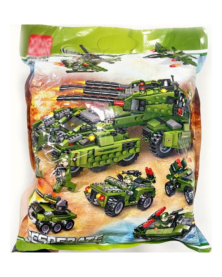 Domibro Military Building Blocks WW2 Tank Army Cihly Hračky pro kluky narozeninový dárek
