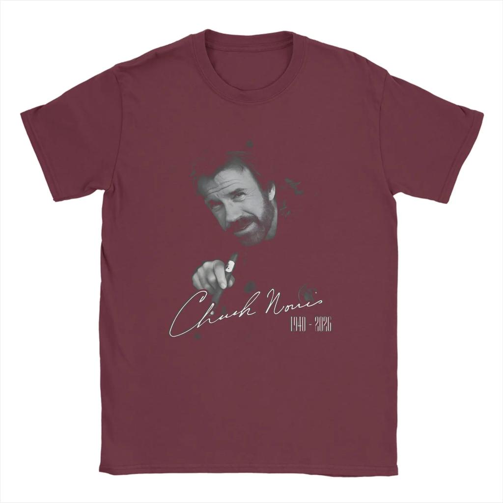 T-shirt Hommage à Chuck Norris Été 100% Coton T-shirts Pour Hommes T-shirt Imprimé Manches Courtes Y2K T-shirts Drôles