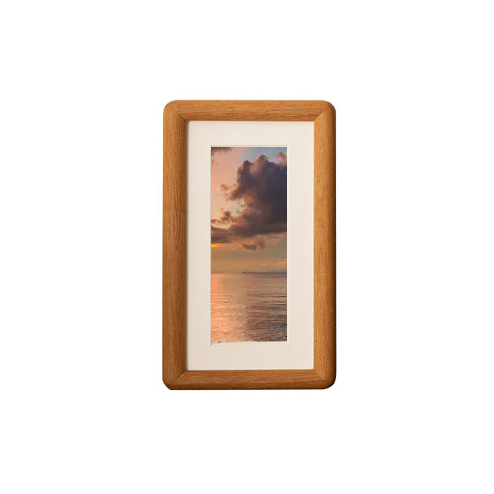 

Solid Wood Photo Frame 8 by 15cm with Natural and Walnut Wood Color Options B