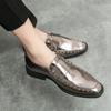 British Style Comfortable Men Casual Leather Shoes Fashion Designer Evening Dresses Loafers Casual Office Business Flats Retro
