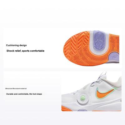 Team Hustle D11 GS White Total Orange Kids Sneakers Vapor-Green Purple-Pulse DV8996-103