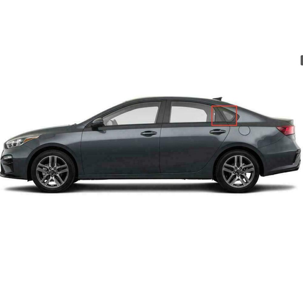 Glossy Black Rear Side Window Louver Scoop Cover Vent For 2019-2022 Kia Forte K3