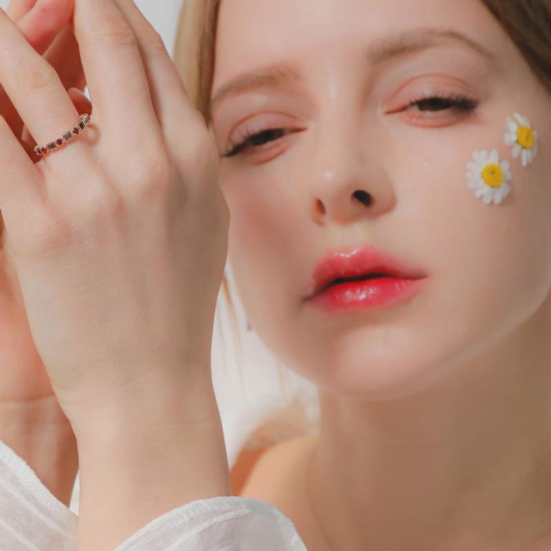 

J.Lauren Labradonite Garnet Gemstone Point Rose Gold Ring R0605 No. 13